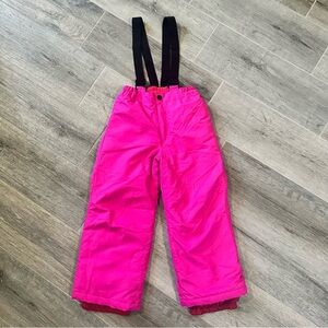 Iceberg Girls Pink Snow Pants with Adjustable Shoulder Straps Size S 4/5